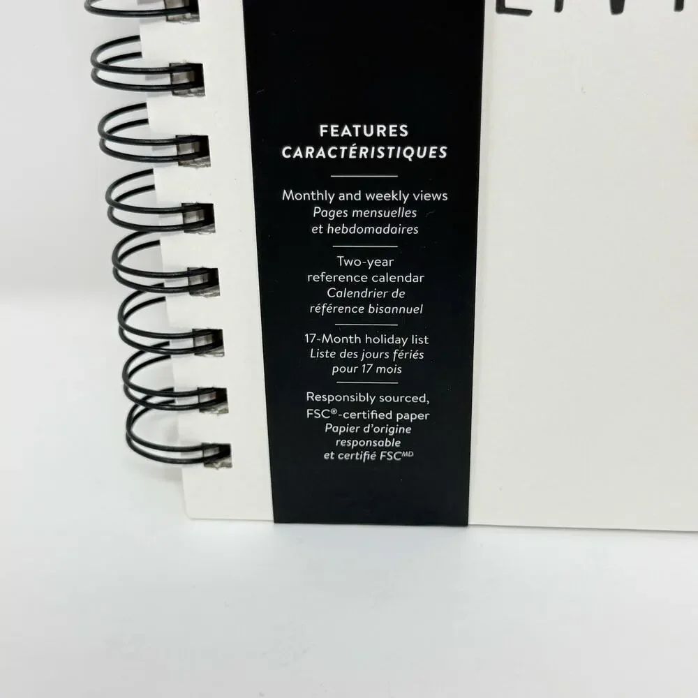 Rae Dunn Twenty Twenty Seven White Spiral 17 Month Planner Aug 2026 Dec 2027 NEW